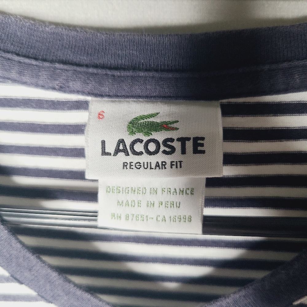 Lacoste Striped T Shirt - Picture 3 of 4